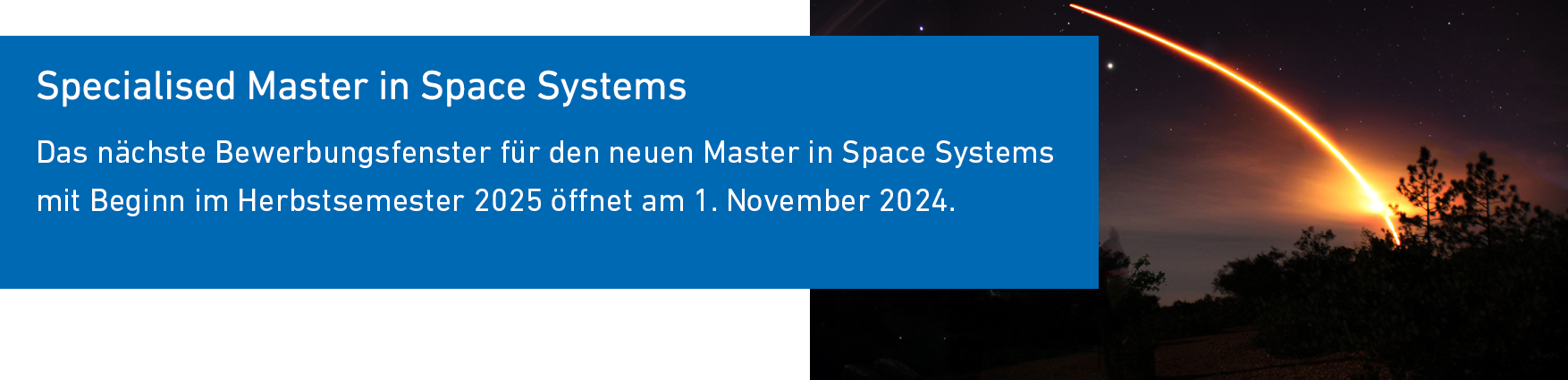 Specialised Master in Space Systems