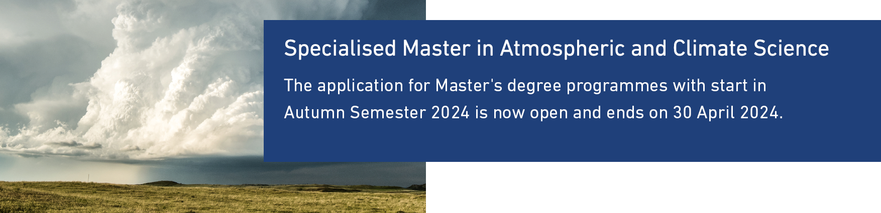 Specialised Master in Atmospheric and Climate Science